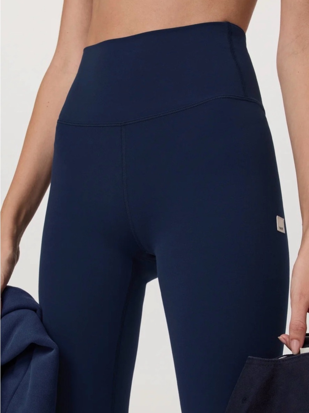 Vuori AllTheFeels Navy Slim Flare Active Pants NWOT large - Picture 2 of 8